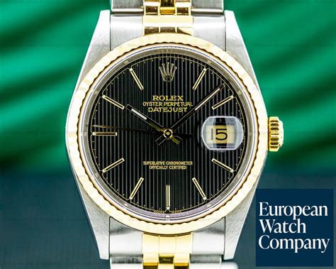 rolex datejust black tapestry dial|rolex datejust 16233 black dial.